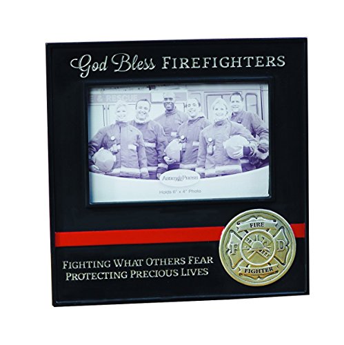Cathedral Art Abbey Gift God Bless Firefighters Frame