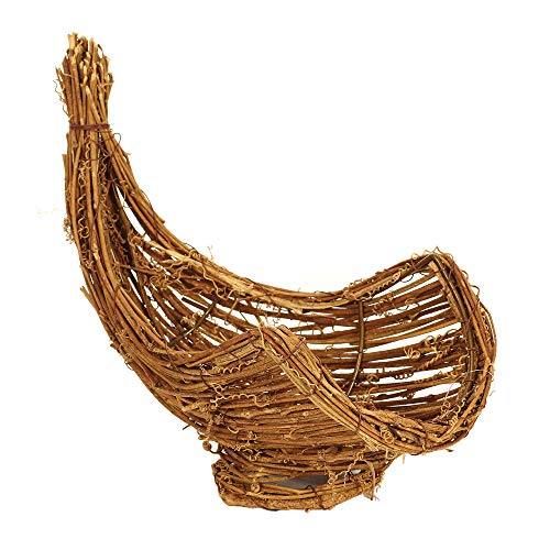 Napco Natural Look Tawny Brown Cornucopia 12 x 11.5 Wood and Twig Decorative Figurine