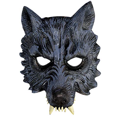 AMSCAN Werewolf Half Mask Halloween Costume Accessories, One Size