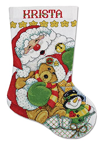 Design Works Crafts Tobin Santa Counted Cross Stitch Stocking Kit, Multi