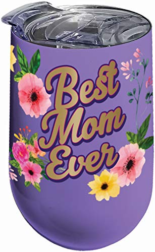 Spoontiques 16954 Best Mom Ever Stainless Tumbler, One Size, Purple