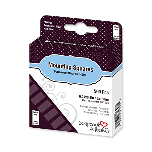 Scrapbook Adhesives by 3L Permanent Mounting Squares, 1/2-Inch x 1/2-Inch, 250/pkg, White