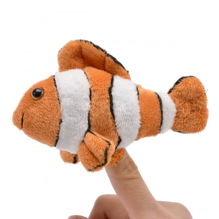 Unipak 1155FI Orange Fish Plush Finger Puppet, 5-inch Length