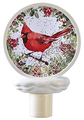 Ganz MX179940 Botanical Cardinal Disk LED Night-Light, 6.25 Inches Height, Multicolor
