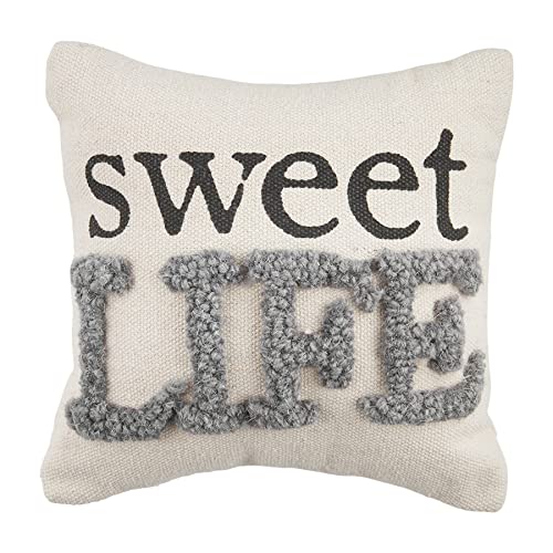 Mud Pie, Sweet Life, Mini Farm Hook Pillow, 8" x 8"
