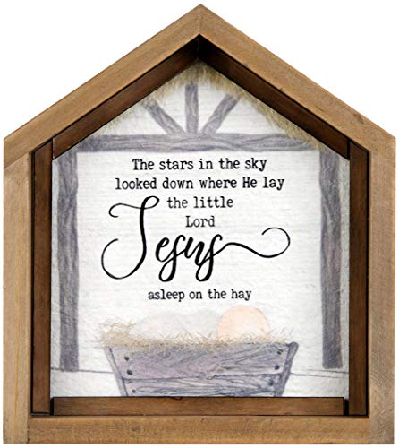 Blossom Bucket 218-30160 Little Lord Jesus Asleep in The Hay Framed Decorative Sign