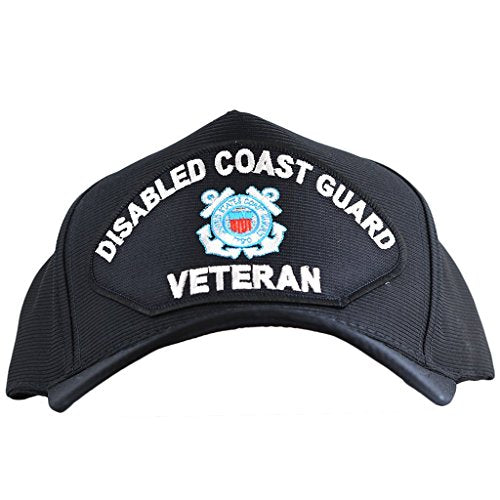 Eagle Crest Disabled Coast Guard Veteran Hat Made In USA for Men and Women, Military Collectible Caps