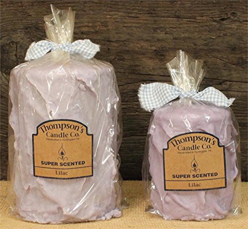 Thompson's Candle Co Lilac Pillar Candles
