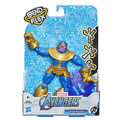 Hasbro Marvel E8344 Avengers Bend and Flex Action, 6-Inch Flexible Thanos Figure, Includes Accessory, Ages 4 and Up
