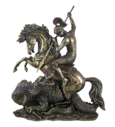 Unicorn Studio 12.5 Inch Figure Replica St. George the Dragon Slayer Display Decor