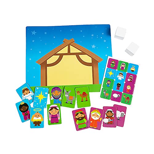 Fun Express Build The Nativity Dice Game - Toys - 80 Pieces
