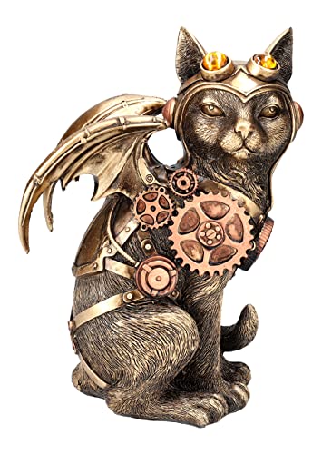 Pacific Trading Feline Steampunk Cat Pilot Resin Figurine