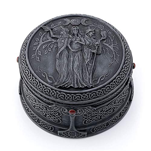 Unicorn Studio Veronese Design Celtic Triple Goddess Maiden Mother Crone Trinket Box