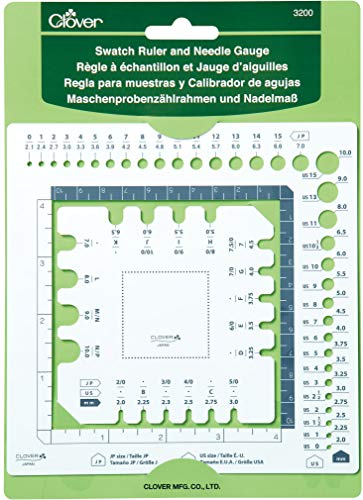 Clover Swatch Ruler and Needle Gauge