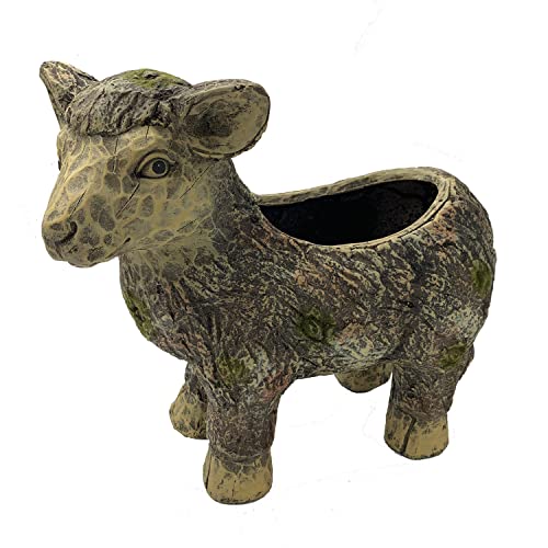 Esschert Design ZYCT250 Faux Wood Sheep Planter, MGO