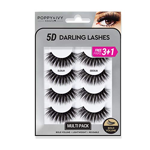Absolute New York Poppy & Ivy 5D Darling Lashes 4 Pairs Cecilia