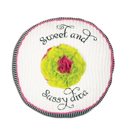 Pavilion Gift Company Baby Pillow, Sweet and Sassy Diva, 12"