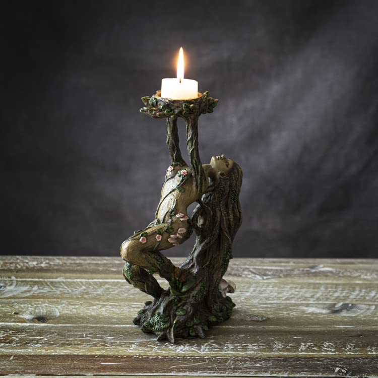 Pacific Trading Greenwomen ENT Tea Light Candle Holder Resin Figurine