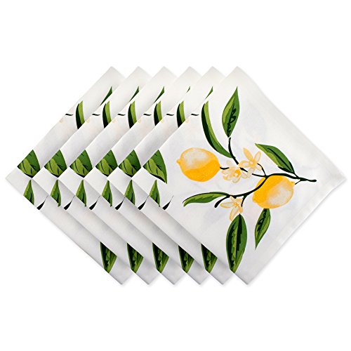 DII Design Lemon Bliss Tabletop Collection, Napkin Set, 6 Piece