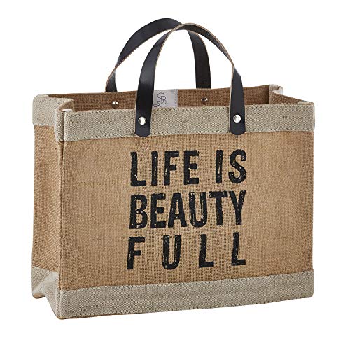 Creative Brands Santa Barbara Design Studio Hold Everything Market Tote, 13 x 10, Beauty Full Natural Brown