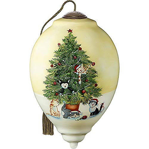 Precious Moments Cats in Christmas Tree Ornament, Multi
