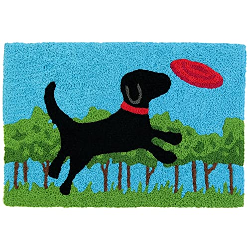 Home Comfort Frisbee Fido Jellybean Accent Rug with Dog 20"x30" Doormat