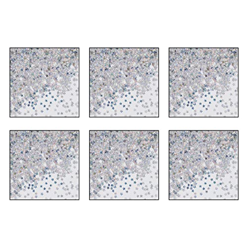 Beistle Silver Holographic Stars Confetti 3 Ounce, One Size