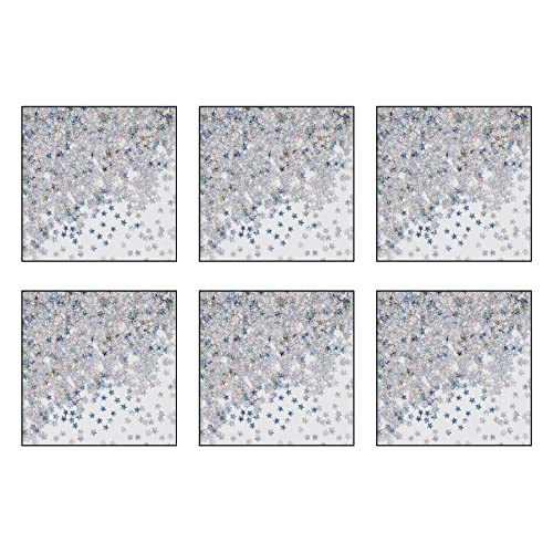 Beistle Silver Holographic Stars Confetti 3 Ounce, One Size