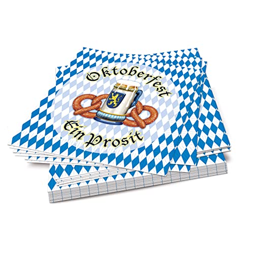 Beistle S58169AZ3, 48 Piece Oktoberfest Beverage Napkins