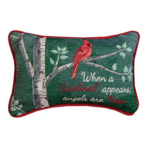 Manual Woodworker Pillow-When A Cardinal Appears Angels are Near (12.5" x 8.5")