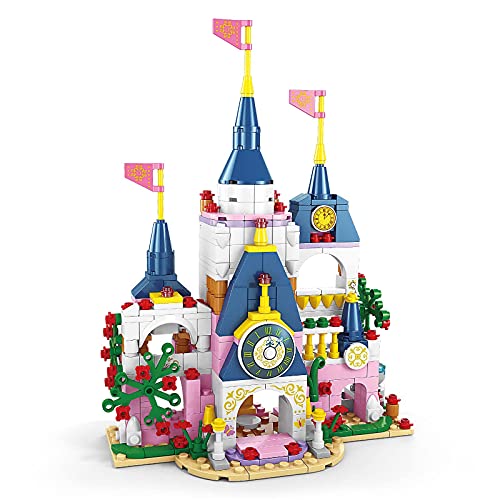 FUN LITTLE TOYS Princess Castle Building Blocks, Castle Building Set, Castle Toys for Girls, Stocking Stuffer for Kids