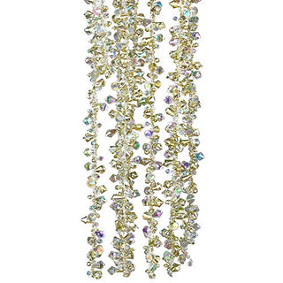 Kurt Adler Gold and Irridescent Bead Christmas Tree Garland (9 feet)