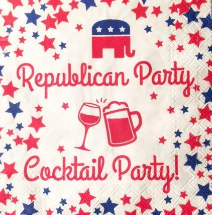 Design Design Republican Party Cocktail Party Paper Beverage Napkins