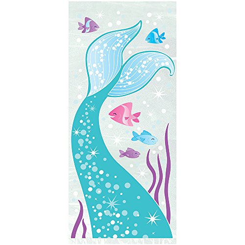Unique Industries Unique Mermaid Cellophane Bags, 20ct, Multicolor, 11" x 5" - 58333