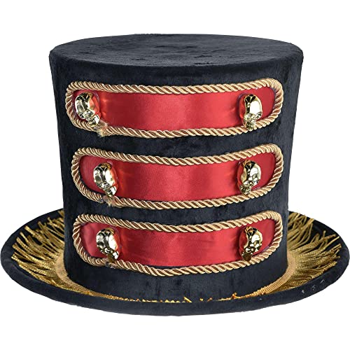 Amscan Party City Showman Top Hat Halloween Costume Accessory for Adults, One Size