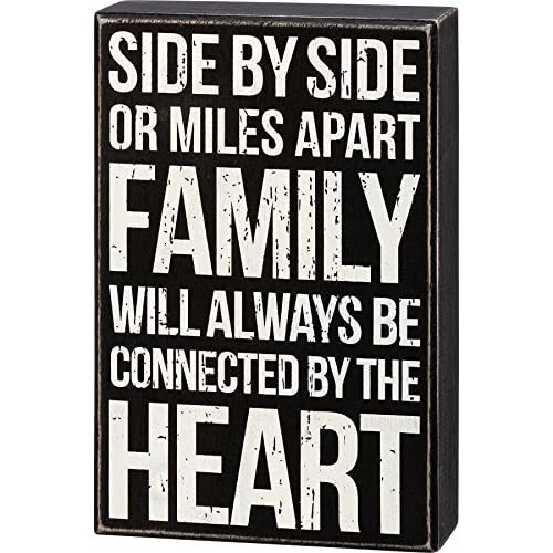 Primitives By Kathy 113237 Family Will Always Be Connected Box Sign, 7.75-inch Width