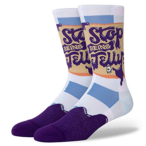 InStitches BooSocki Stop Being Jelly Jealous Friendship Funny Gag Novelty Unisex Crew Sock