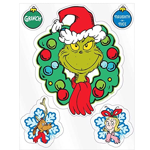 Amscan Grinch Window Cutout Decoration | 1 Piece