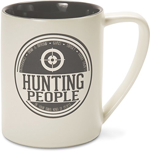 Pavilion Gift Company We People Hunting People Ceramic Coffee Mug, Large, Gray