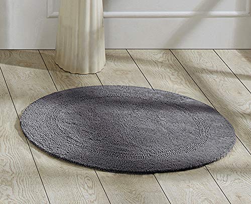 Better Trends Lux Collection is Ultra Soft Plush and Absorbent Tufted Bath Mat Rug 100 Percent Cotton in Vibrant Colors, 30", Gray