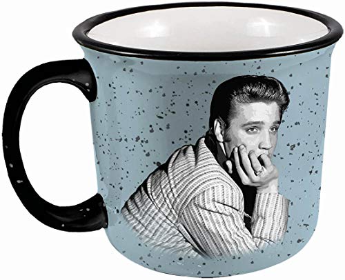 Spoontiques 21505 Elvis Camper Mug, 14 ounces, Light Blue