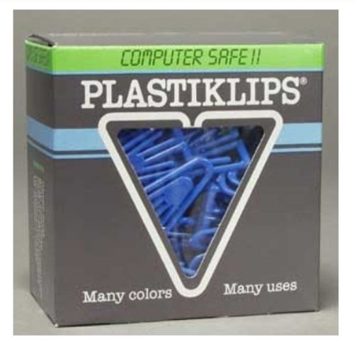 Baumgartens Plastiklips Paper Clips Large Size 200 Pack, Dark Blue (LP-0630)