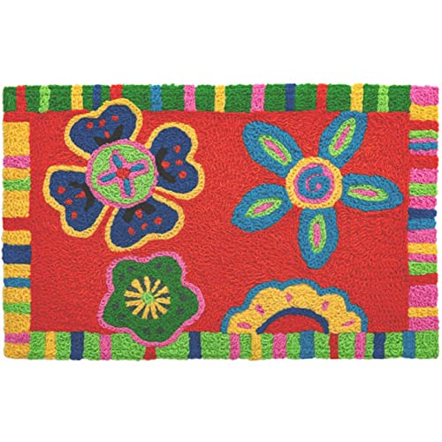 Home Comfort Boho Floral Jellybean Accent Rug with Flowers Floral Rug 20"x30" Doormat