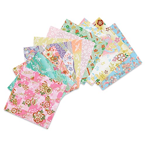 Yasutomo Origami Paper- Yuzen Pastels (4-5/8 Inch Square)