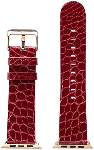 Hadley Roma AP1050RQ 42R 42mm Apple Strap Alligator Gls Leather Alligator Red Watch Strap