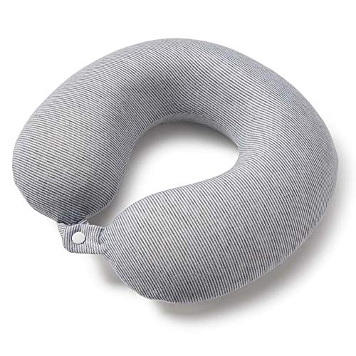 Bucky Memory Foam Neck Pillow-Gray Stripe