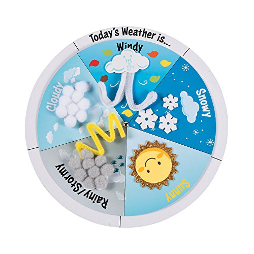 Fun Express Weather Wheel Ck - 12 Pieces - Educational and Learning Activities for Kids
