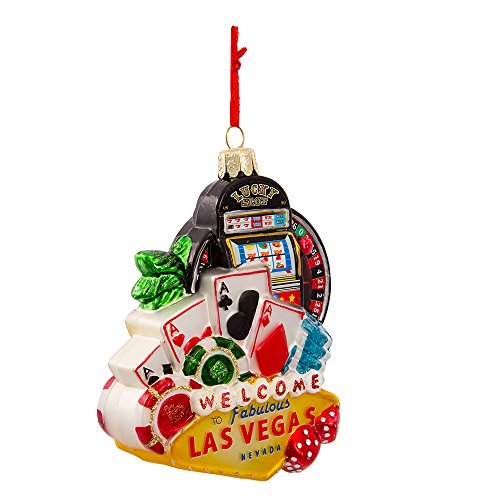 Kurt Adler 4.65" Las Vegas Glass Ornament