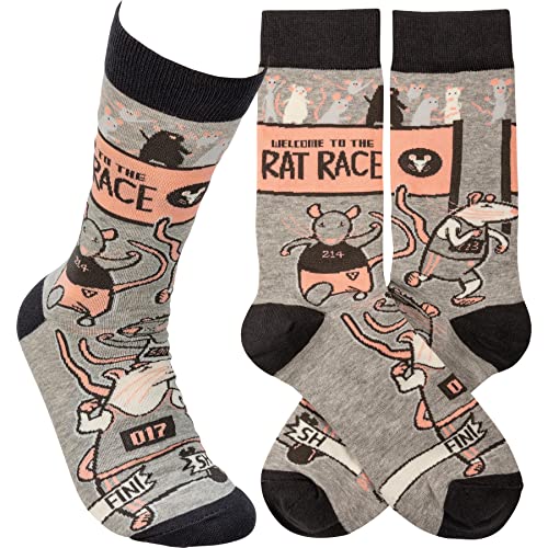 Primitives by Kathy 113087 Welcome to the Rat Race Socks, Muticolor