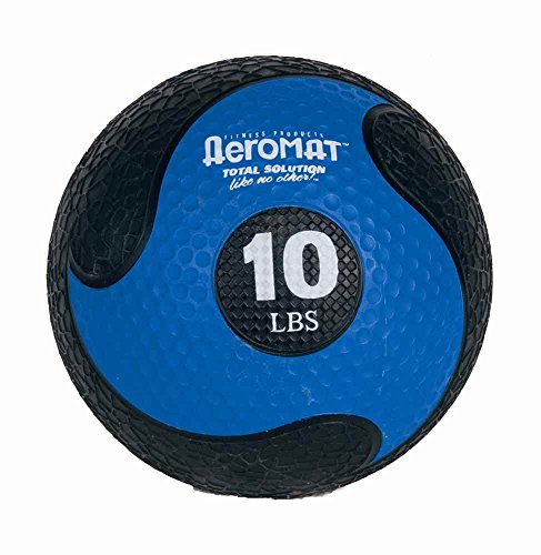AGM Group Aeromat Deluxe Medicine Ball Color: 10lbs Black/Blue, Size: 9" Diameter